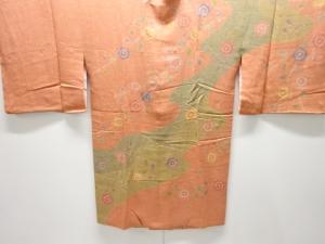 辻が花模様ロング絵羽道行コート